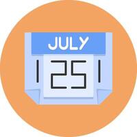 25 July Icon for Creative Projects vector