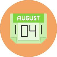 4 August Icon for Creative Projects vector