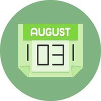 3 August Icon for Creative Projects vector