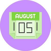 5 August Icon for Creative Projects vector