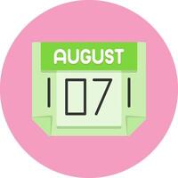 7 August Icon for Creative Projects vector