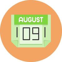 9 August Icon for Creative Projects vector