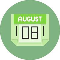 8 August Icon for Creative Projects vector