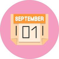 1 September Icon for Creative Projects vector
