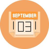 3 September Icon for Creative Projects vector