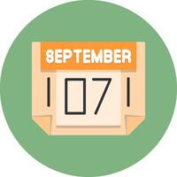 7 September Icon for Creative Projects vector