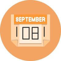 8 September Icon for Creative Projects vector