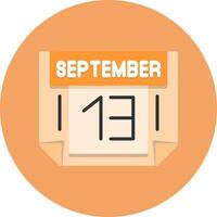 13 September Icon for Creative Projects vector