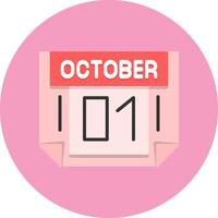 1 October Icon for Creative Projects vector