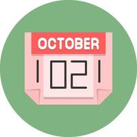 2 October Icon for Creative Projects vector