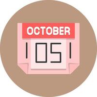 5 October Icon for Creative Projects vector