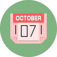 7 October Icon for Creative Projects vector