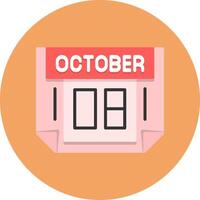 8 October Icon for Creative Projects vector