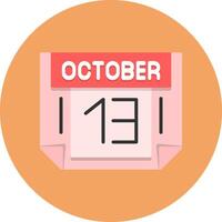 13 October Icon for Creative Projects vector