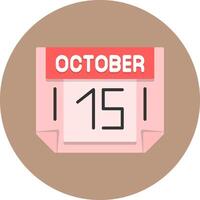 15 October Icon for Creative Projects vector