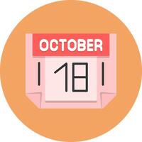 18 October Icon for Creative Projects vector