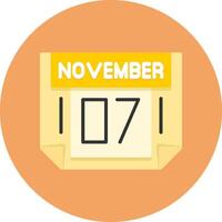 7 November Icon for Creative Projects vector