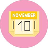10 November Icon for Creative Projects vector