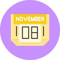 8 November Icon for Creative Projects vector