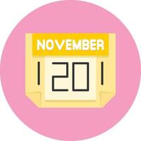 20 November Icon for Creative Projects vector