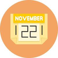 22 November Icon for Creative Projects vector