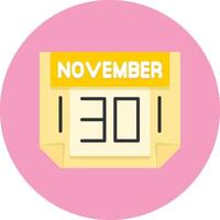 30 November Icon for Creative Projects vector