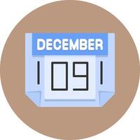 9 December Icon for Creative Projects vector