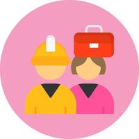 Diverse Work Environment Icon for Creative Projects vector