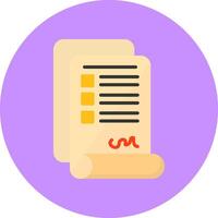 Contract Document Icon for Creative Projects vector