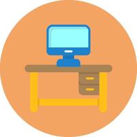 Office Desk Icon for Creative Projects vector