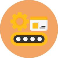 Factory Assembly Line Icon for Creative Projects vector