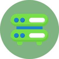 Storage Sarver Flat Circle Style Icon vector