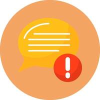 Warning Flat Circle Icon vector