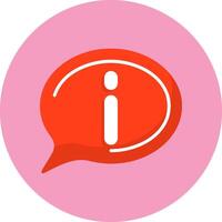 Information Flat Circle Icon vector
