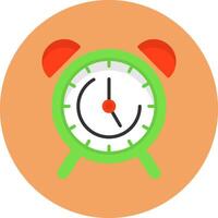 Alarm clock Flat Circle Icon vector