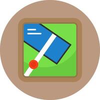 Map Flat Circle Icon vector
