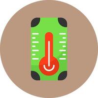 Temperature Flat Circle Style Icon vector