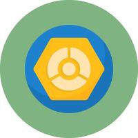 Toolbox Flat Circle Style Icon vector