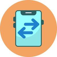 Transfer Flat Circle Style Icon vector