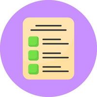 Task List Flat Circle Style Icon vector