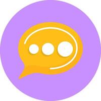 Chat message Flat Circle Style Icon vector