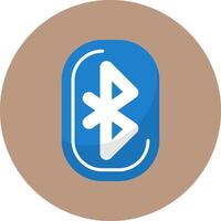 Bluetooth Flat Circle Icon vector