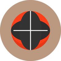 World Flat Circle Style Icon vector