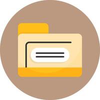 Folder Flat Circle Icon vector