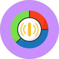 Data usage Flat Circle Style Icon vector