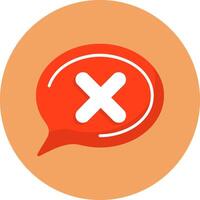 Cross Flat Circle Icon vector