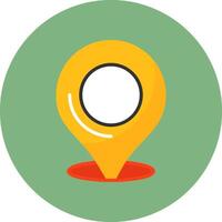 GPS Flat Circle Icon vector
