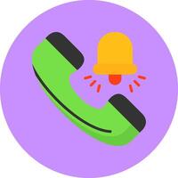 Ringing Flat Circle Style Icon vector