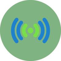 Signal Flat Circle Style Icon vector
