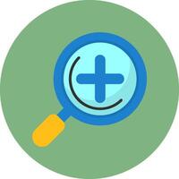 Zoom in Flat Circle Style Icon vector
